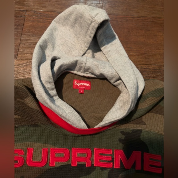 Supreme 2017 Camouflage
Waffle Ringer Hooded Sweatshirt
Men's Size L - Picture 2 of 7